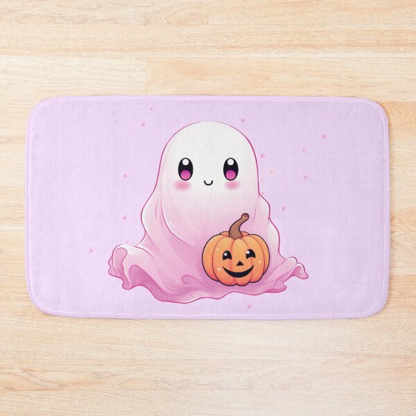 Item preview, Cute Pink Ghost with Pumpkin  designed and sold by ArtFromBeyond.