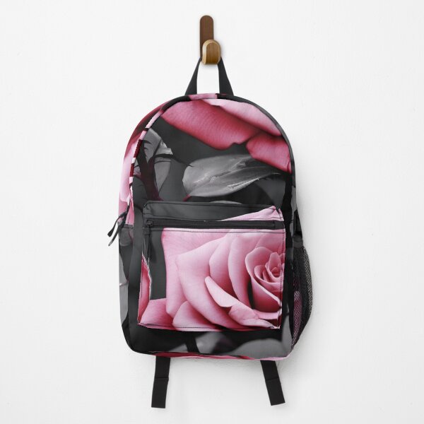 Item preview, gray scale photo with stunning pink rose designed and sold by dcrc.