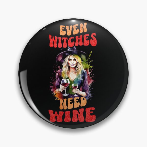 Item preview, Even Witches Need Wine Halloween art designed and sold by LuvleighArt.
