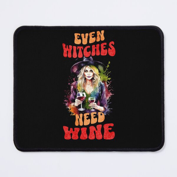 Item preview, Even Witches Need Wine Halloween art designed and sold by LuvleighArt.