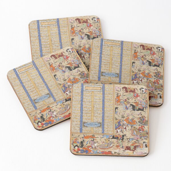 Item preview, Persian miniature. Shahnama. Battle between Iranians and Turanians. designed and sold by likiska.