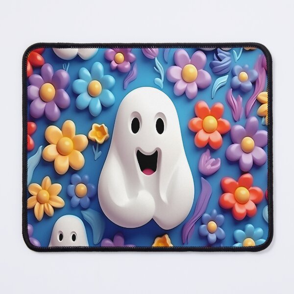 Item preview, Cute Clay Ghosts and Flowers 3D Effect designed and sold by alaa-mously.