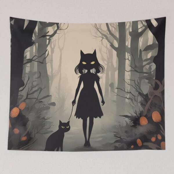 Item preview, Whiskered Whispers: Autumn's Enchanted Stroll designed and sold by Feathers & Futhark.