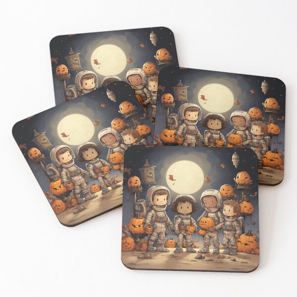 Item preview, Astronaut Kids Trick-or-Treating on Halloween designed and sold by yourfavdraw.