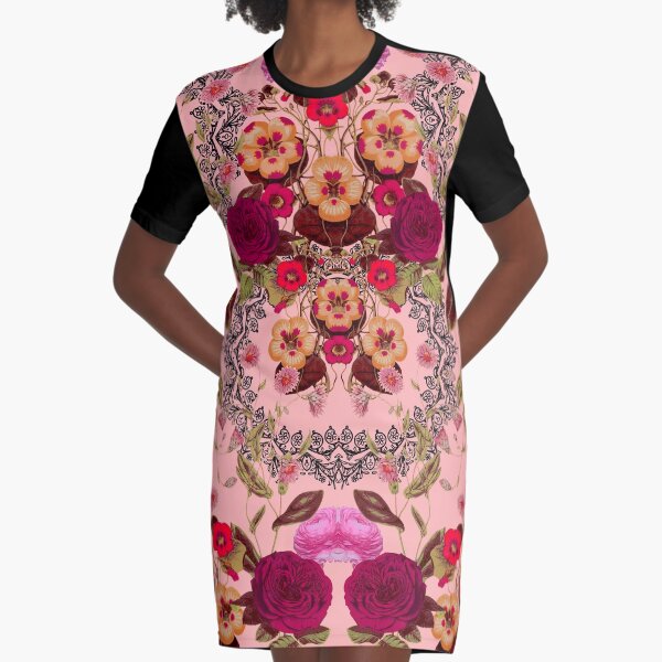 Vintage Lush Graphic T-Shirt Dress