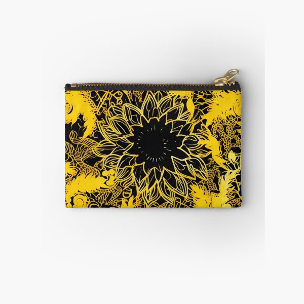 Artikelvorschau, Buntes Fantasiemuster schwarz gelb Ornamente Spitzenmuster entworfen und verkauft von G-M-Designs.