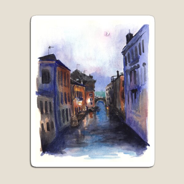 Artikelvorschau, Aquarell Venedig entworfen und verkauft von CissyArtCafe.