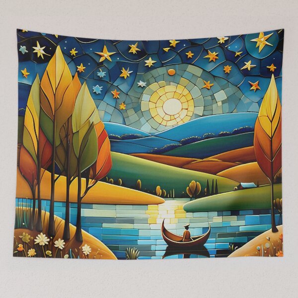 Item preview, Serene River Journey Artwork designed and sold by deepakrode7.