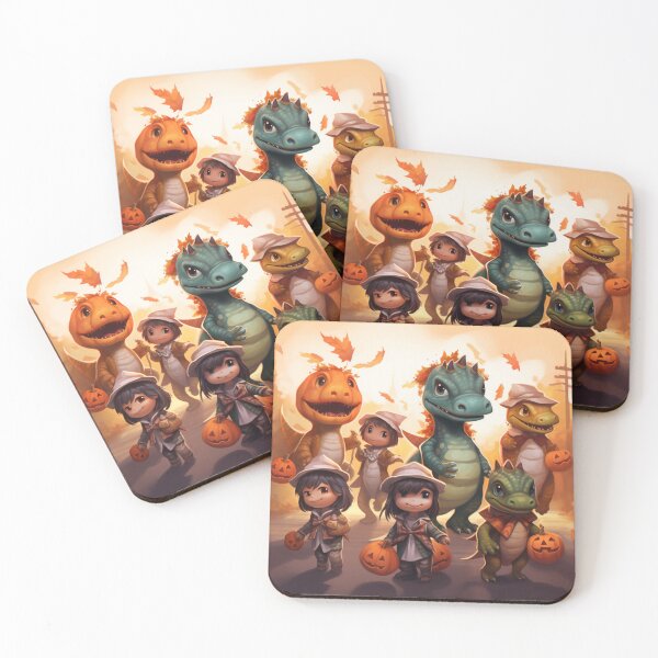 Item preview, Cute Trick-or-Treat Dinosaurs designed and sold by yourfavdraw.