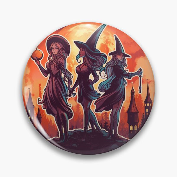 Item preview,  Three witches, happy halloween, witchees happy halloween designed and sold by PRYMULLART.