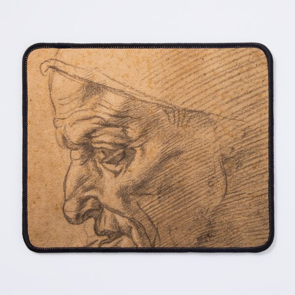 Item preview, Michelangelo Buonarroti drawing. Study for the head of the Cumaean Sybil, 1562 designed and sold by Paolo Modena Photography - Fine Italian Art.