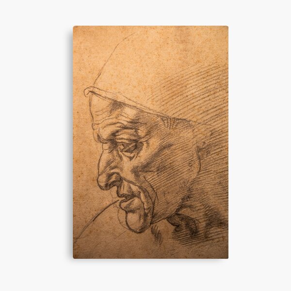 Item preview, Michelangelo Buonarroti drawing. Study for the head of the Cumaean Sybil, 1562 designed and sold by Paolo Modena Photography    -   Fine Italian Art.