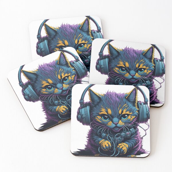 Item preview, Colourful Graffiti Cat designed and sold by ArtsyWishesShop.