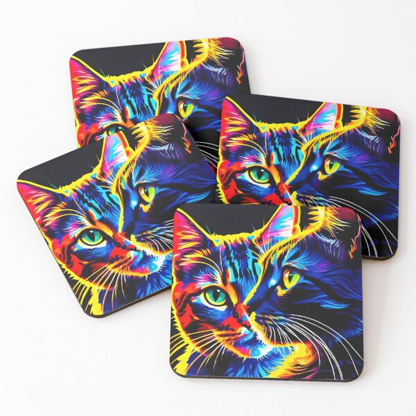 Item preview, 2 Tabby Cats - Stylized Backlit Design designed and sold by Image-Caption.