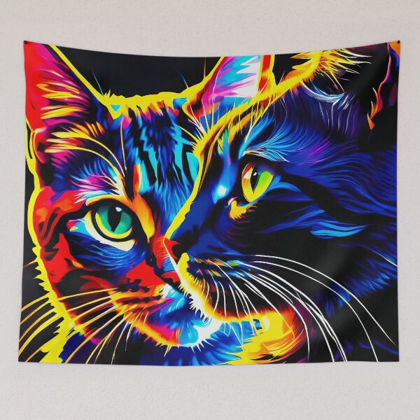 Item preview, 2 Tabby Cats - Stylized Backlit Design designed and sold by Image-Caption.
