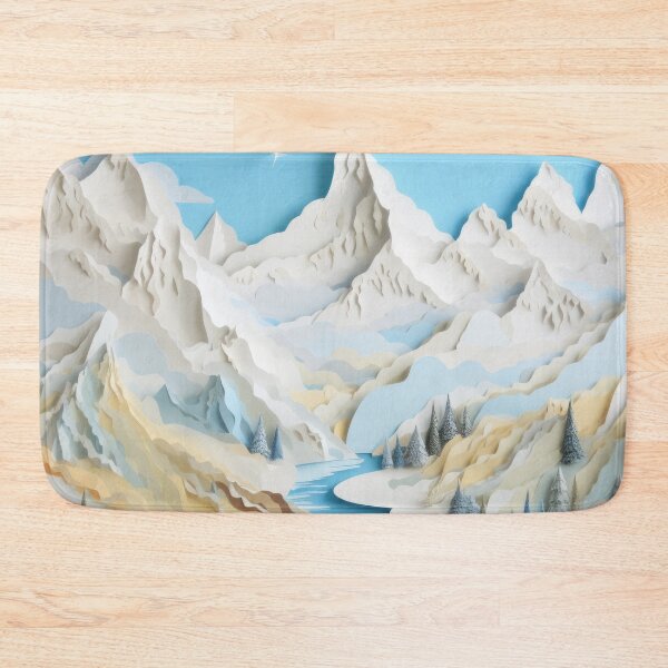 Item preview, Winter Aspen Abstract Art Lakes and Mountains designed and sold by PaperScaped.