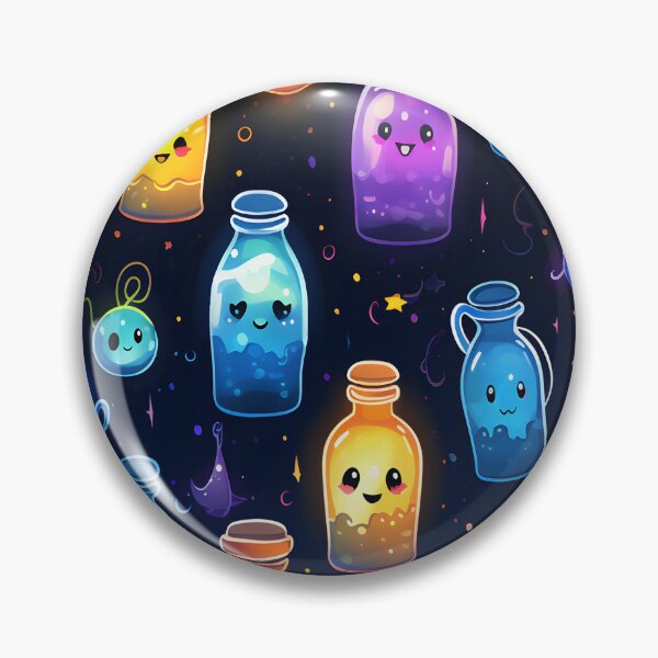 Item preview, Magical Potion Bottles Design: Glowing Potions Filled with Smiley Faces and Stars  designed and sold by alaa-mously.