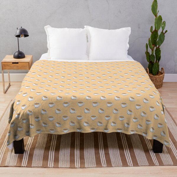 Milk Coffee Bliss pattern Throw Blanket