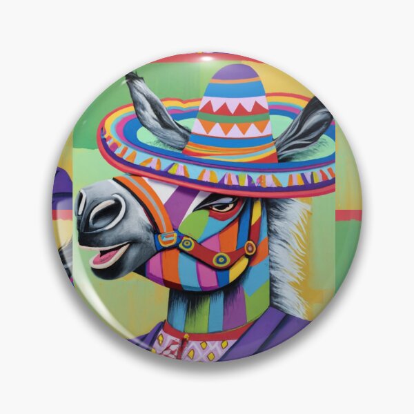 Artikelvorschau, Lustiger bunter Burro mit Sombrero-Abstrakt entworfen und verkauft von Nature's Fancy.