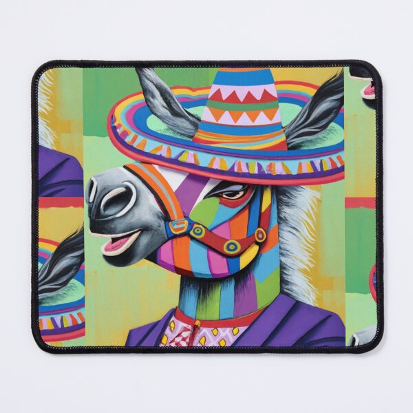 Item preview, Funny Colorful Burro with Sombrero Abstract designed and sold by Nature's Fancy.