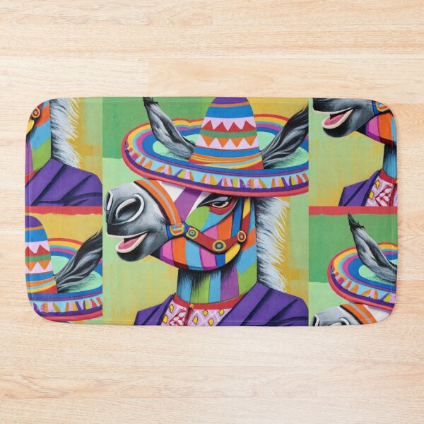 Item preview, Funny Colorful Burro with Sombrero Abstract designed and sold by Nature's Fancy.
