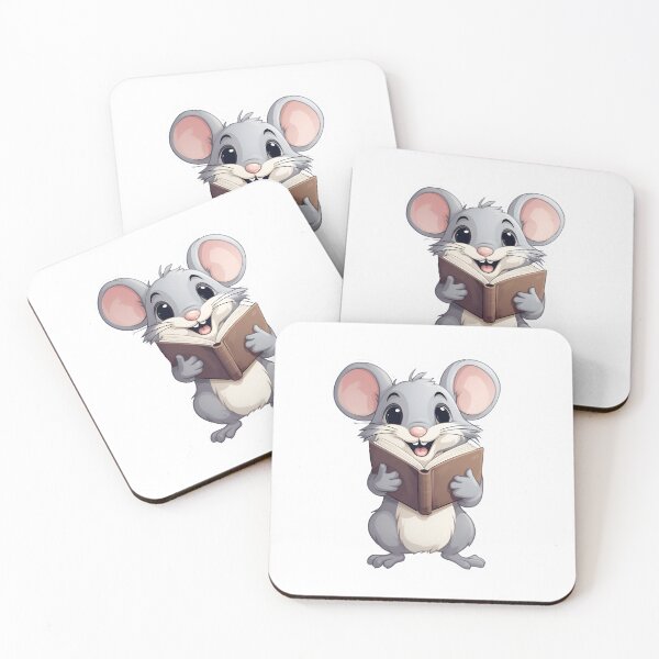 Item preview, happy rat holding book sticker designed and sold by ZEGHO.