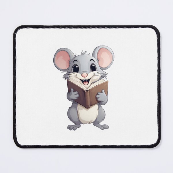 Item preview, happy rat holding book sticker designed and sold by ZEGHO.