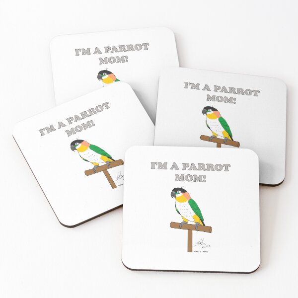 Item preview, I'm a Parrot Mom! - Black Headed Caique designed and sold by Laughing Parrot Studio.