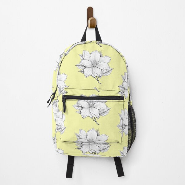 Item preview, A drawing of a Magnolia flower in the style of black and white imagery designed and sold by AI-Only Creations.