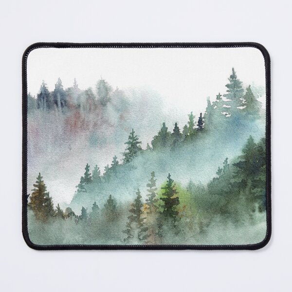 Item preview, Misty Pines Watercolor Forest designed and sold by Tara Neal.