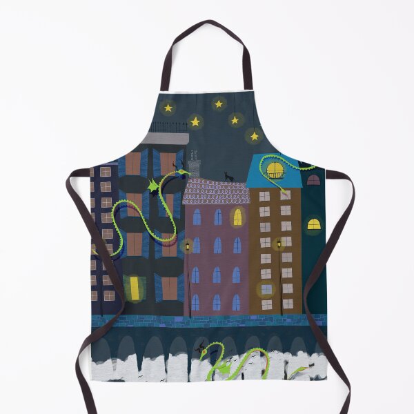 Item preview, Serpent Dragon Fantasy City Nightscape designed and sold by PercyKlimunt.