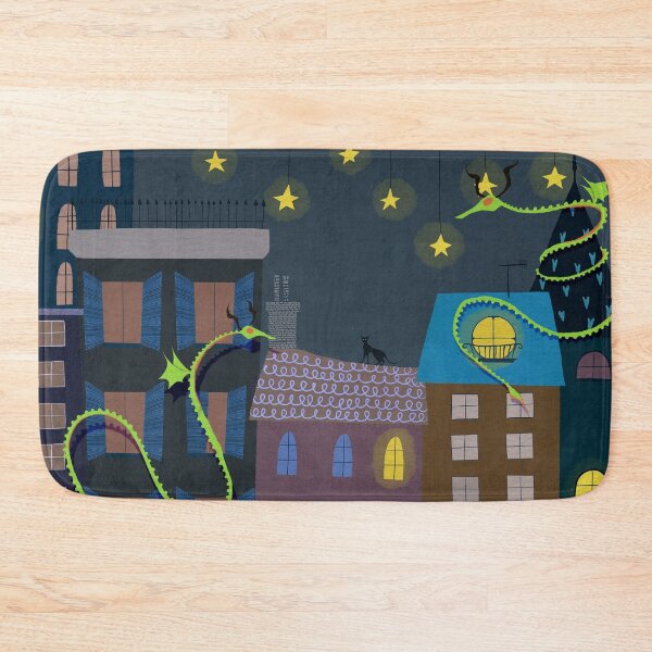 Item preview, Serpent Dragon Fantasy City Nightscape designed and sold by PercyKlimunt.