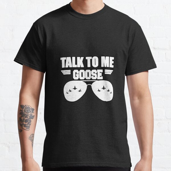 Top Gun Men's Talk to Me Goose Quote T-Shirt Gray