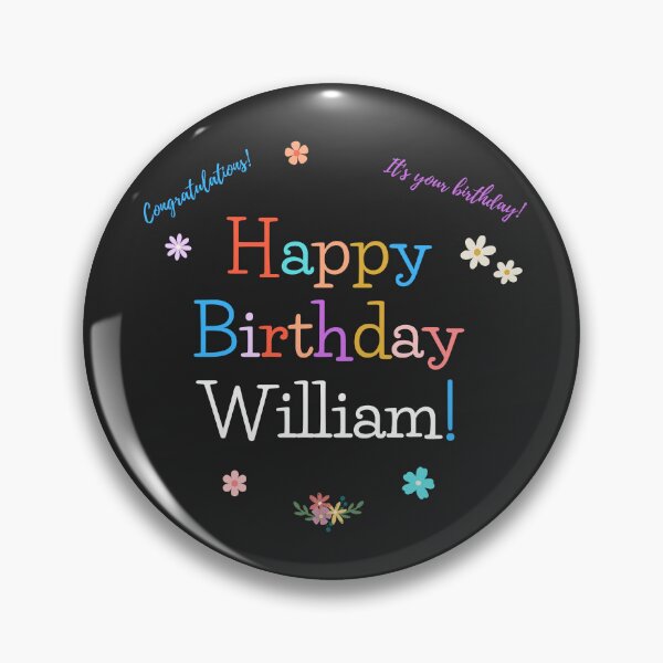 Item preview, Happy Birthday William Congratulations It's Your Birthday! ColorText designed and sold by jenmountainen.