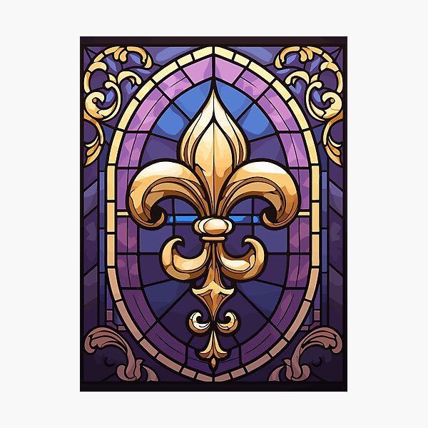 Item preview, Fleur de lis Stained Glass 3 designed and sold by muskitt.