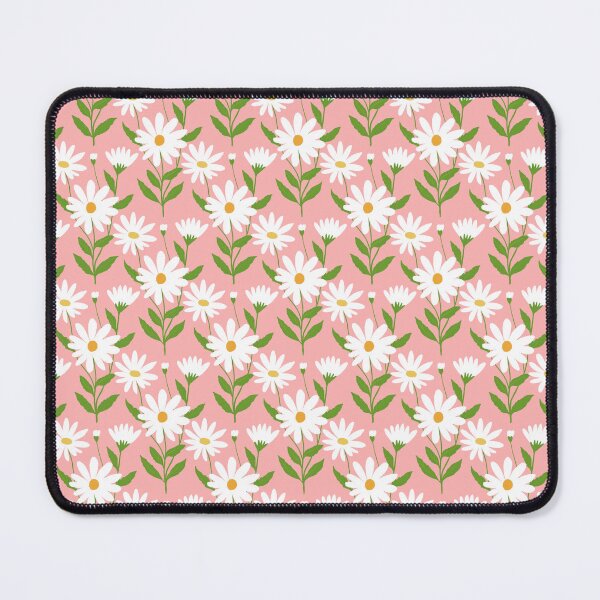 Item preview, White daisies on pink designed and sold by PrettywithColor.