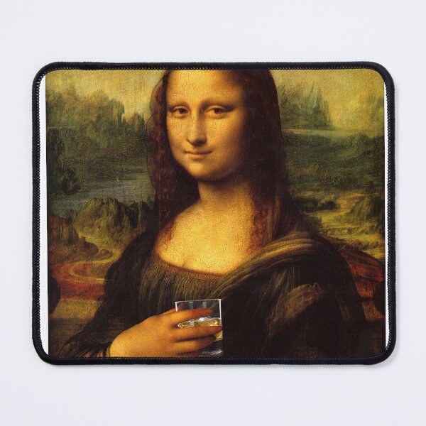 Item preview, Whiskey Mona Lisa Sipping Whiskey Lovers designed and sold by AlquimiaDesign.