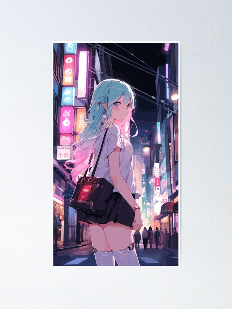 Anime Girl Bedroom Print Aesthetic Anime Art -  Portugal