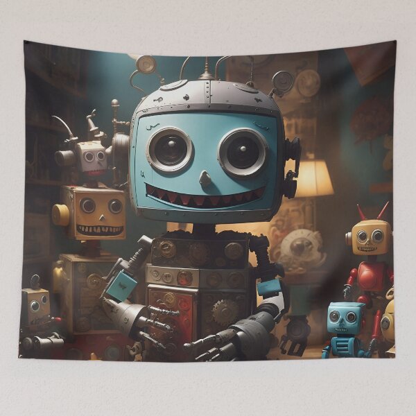 Item preview, Robot Vintage, retro, antique, cyber, futurist, friend, cute, toy designed and sold by Cyber Kids.