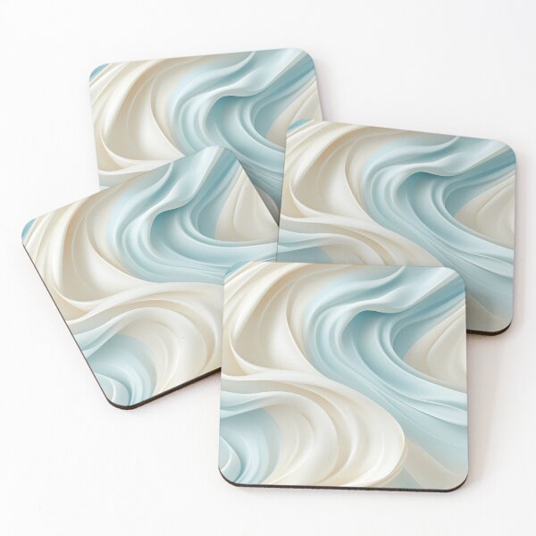 Item preview, Blue and cream tones (wavy) designed and sold by Lewis-mart.