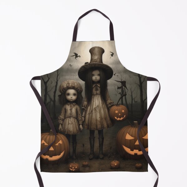 Item preview, witches, happy halloween, three witches standing backwards, pumpkins designed and sold by PRYMULLART.