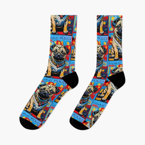 Item preview, Pug in Mexico 8 COZUMEL designed and sold by RedBluffTraders.