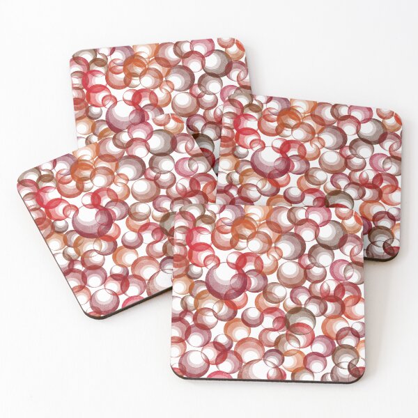 Item preview, Abstract red and brown bubbles in autumn colours designed and sold by Kate1art.