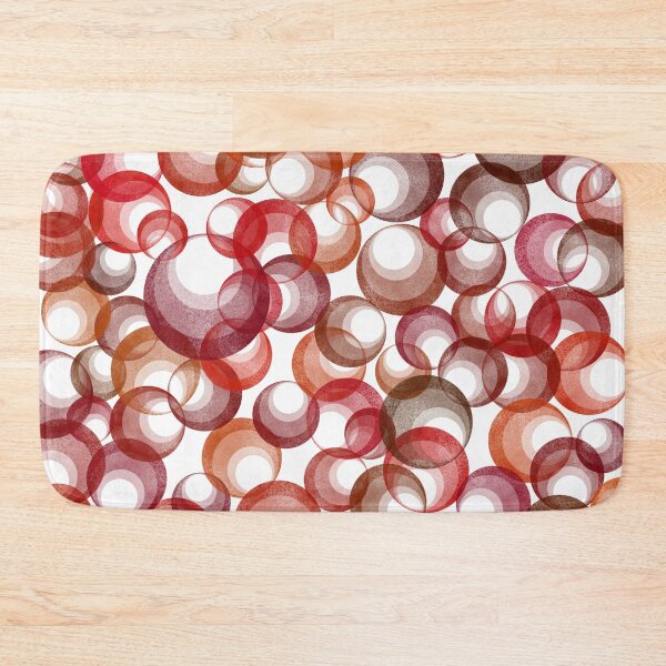 Item preview, Abstract red and brown bubbles in autumn colours designed and sold by Kate1art.