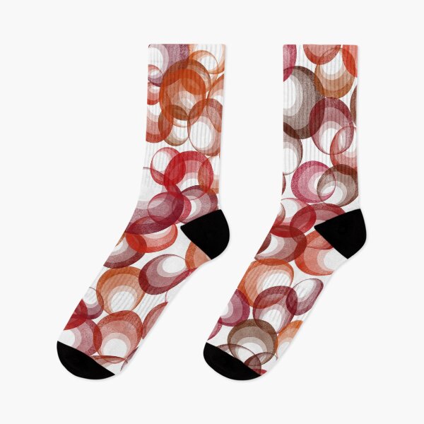 Item preview, Abstract red and brown bubbles in autumn colours designed and sold by Kate1art.