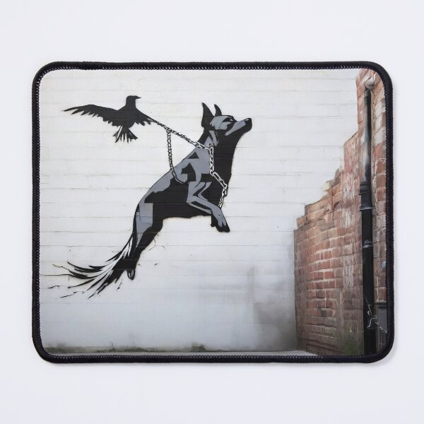 Item preview, dog and bird - Banksy style designed and sold by HOlaMax.