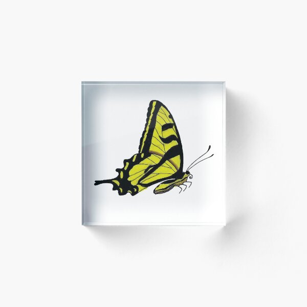 Aperçu de l'œuvre Beau papillon machaon jaune flottant par un insecte créée et vendue par HotPinkStudio.