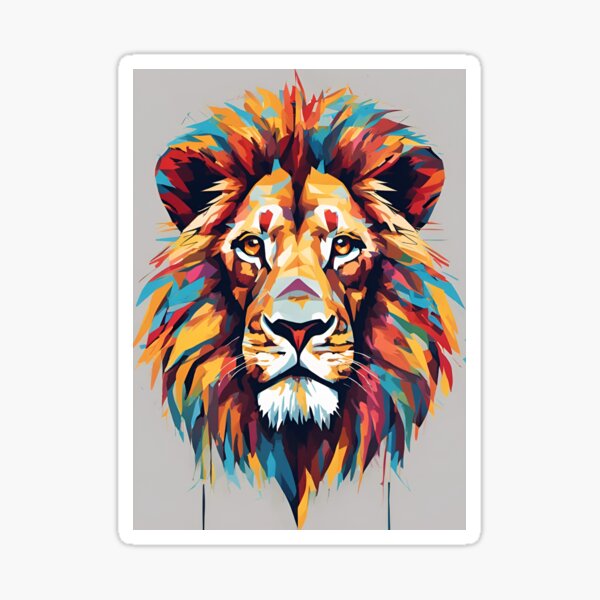 Lion Animal Artwork Sticker