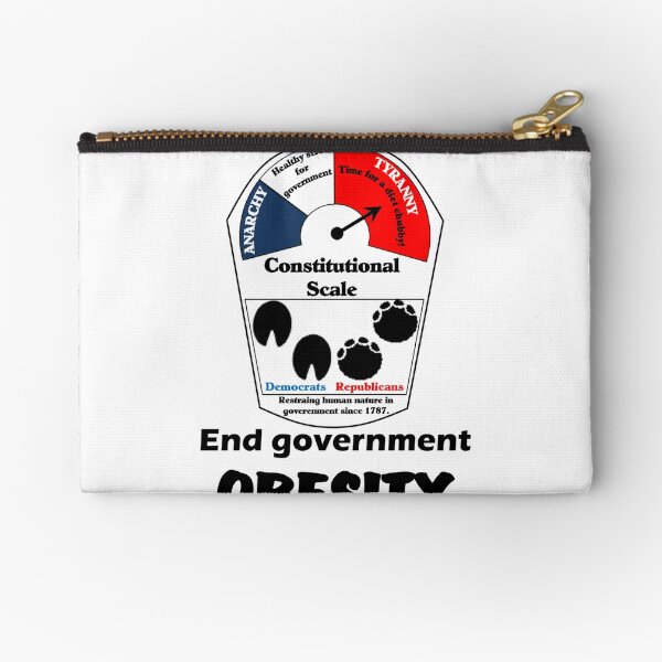 Constitutional Scale - End Government Obesity Zipper Pouch