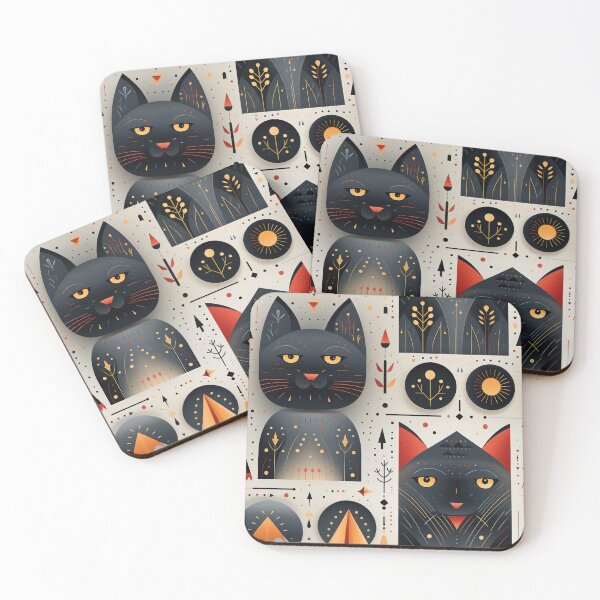 Item preview, Lucky Black Cat Print designed and sold by Inky-Spiration.